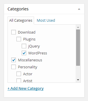 Categories in Hierarchical Order